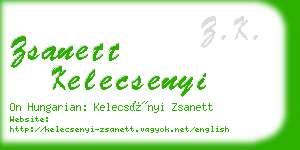 zsanett kelecsenyi business card